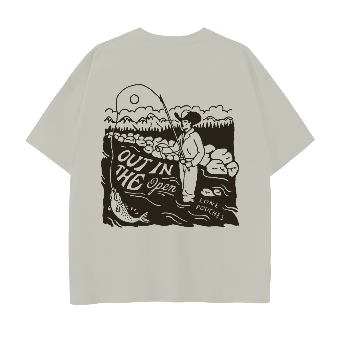 Lone Fishing Cotton T-Shirt