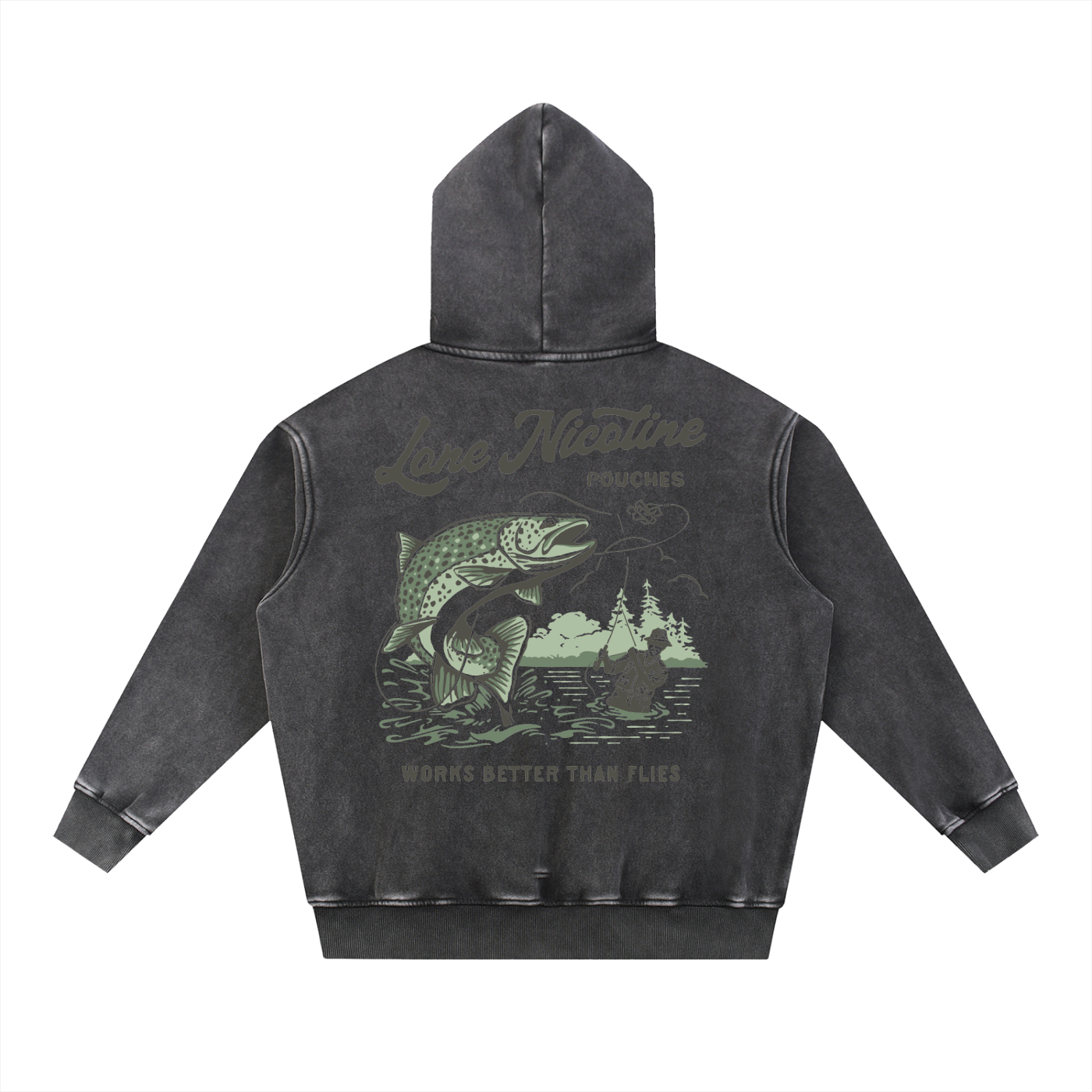 Lone Fly-Fishing Washed Oversize Hoodie