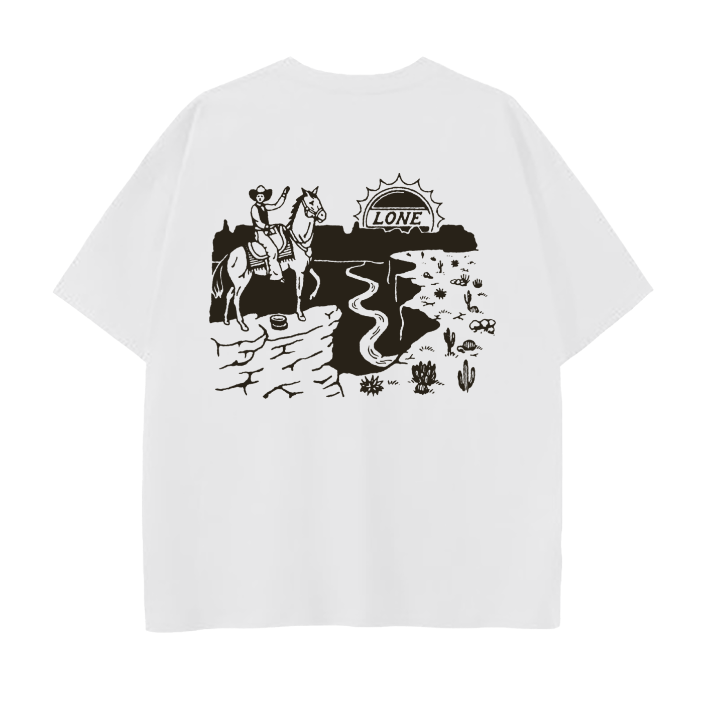 Lone Sunset Cotton T-Shirt