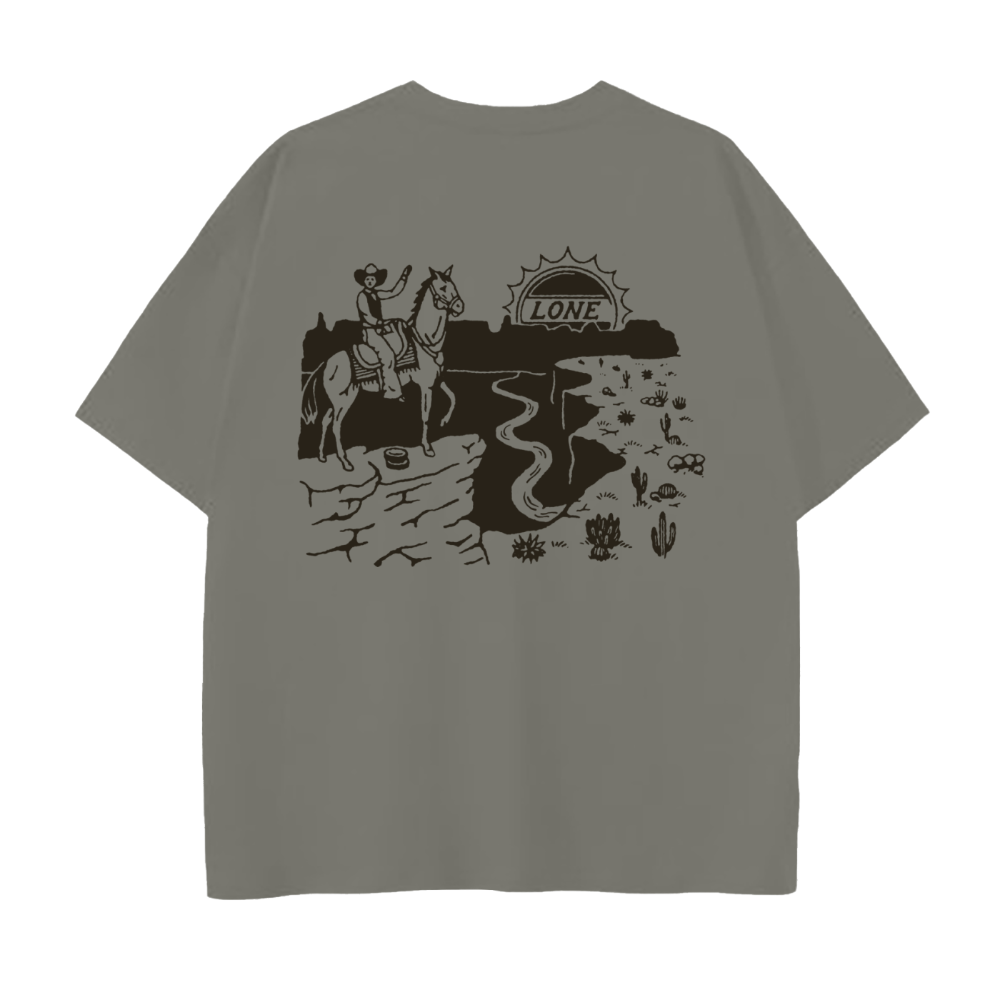 Lone Sunset Cotton T-Shirt