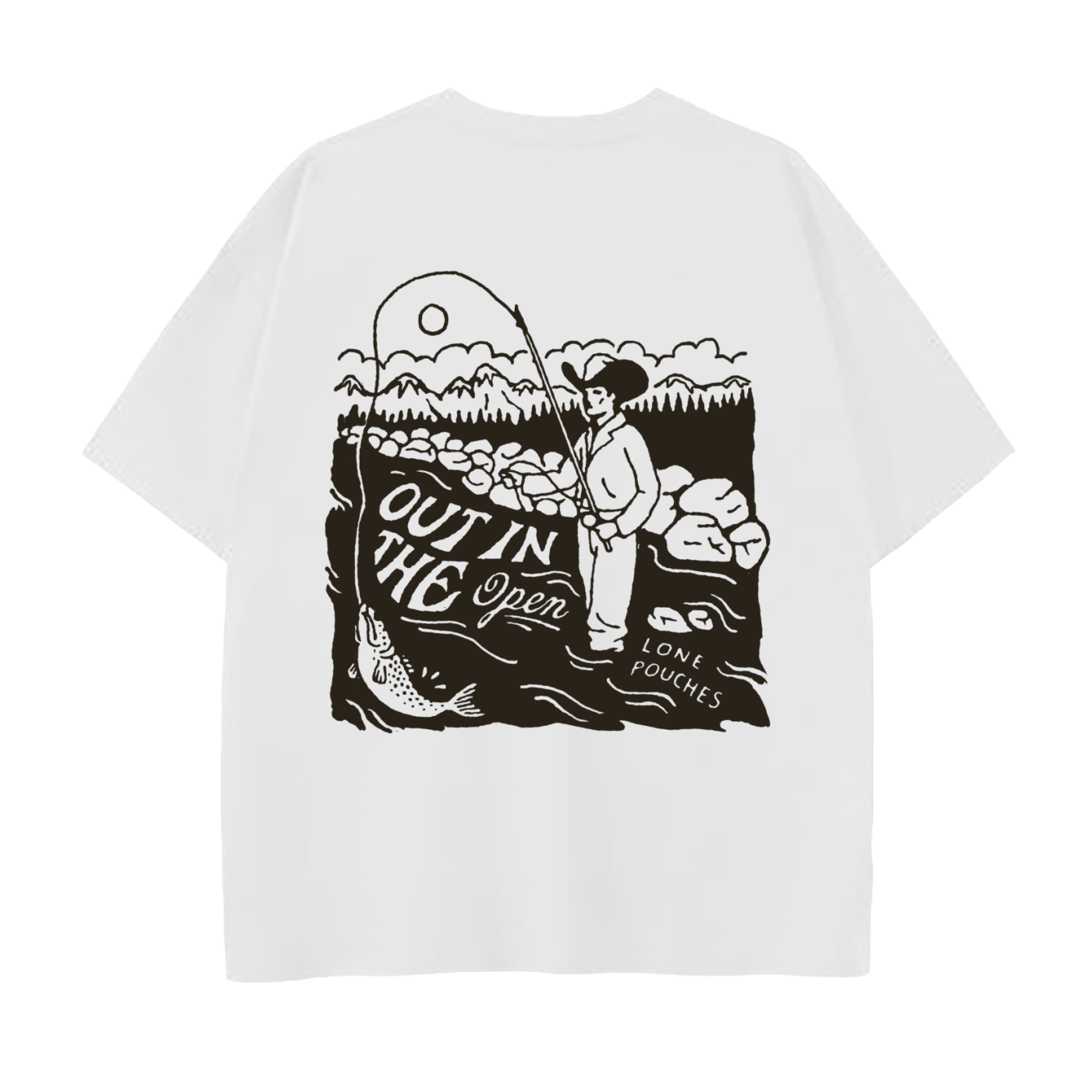Lone Fishing Cotton T-Shirt