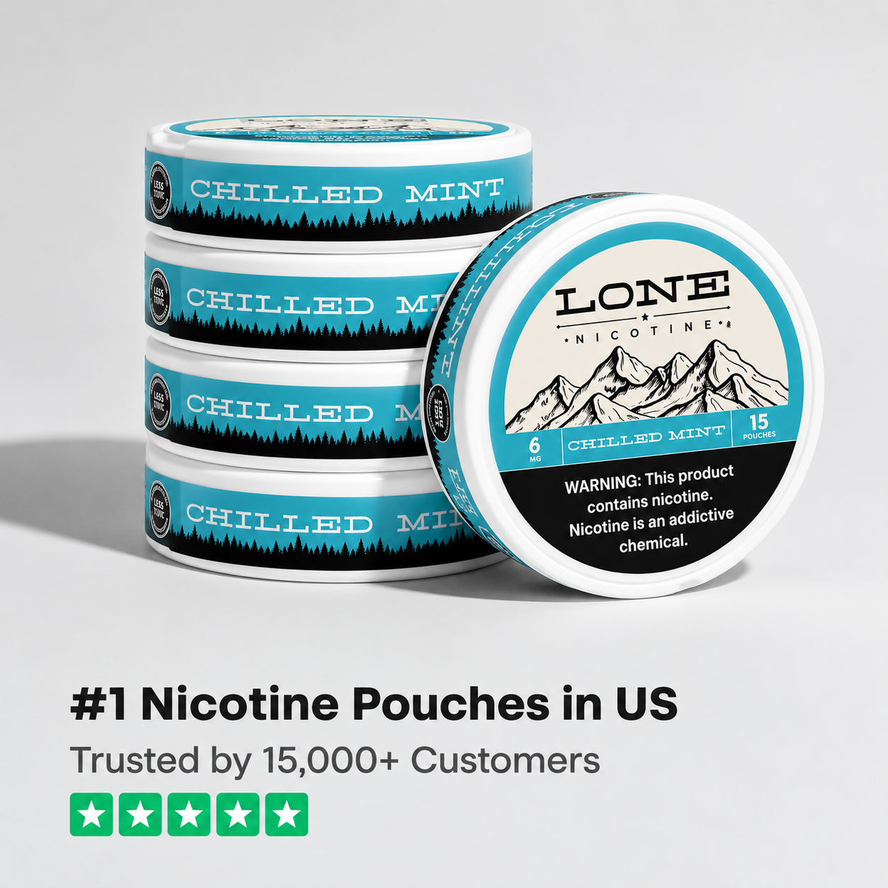 Lone Pouches - Chilled Mint - 5 Pack