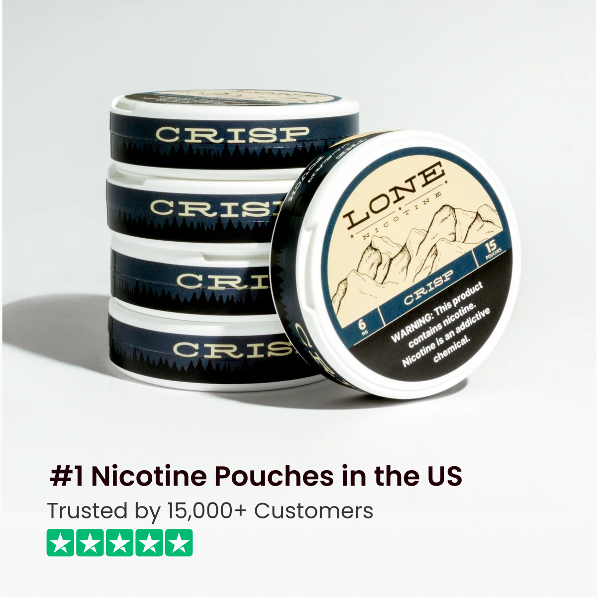 Lone Pouches - Crisp Menthol - 5 Pack