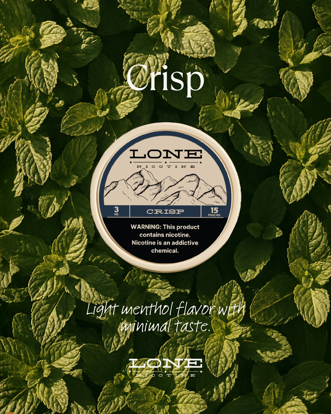 Lone Pouches - Crisp Menthol - 5 Pack