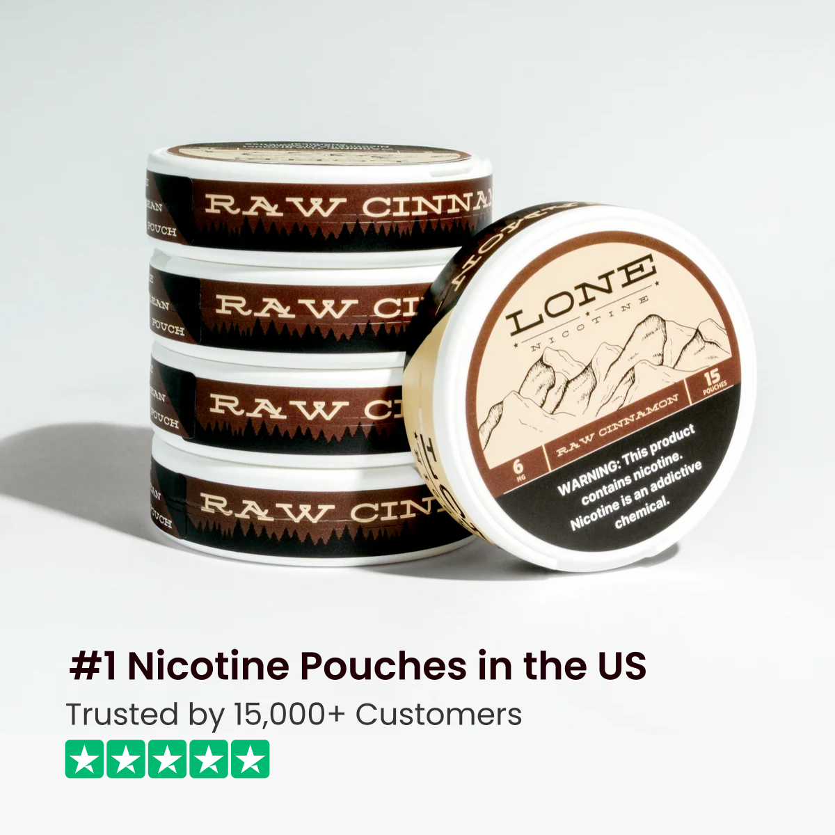 Lone Pouches - Raw Cinnamon - 5 Pack