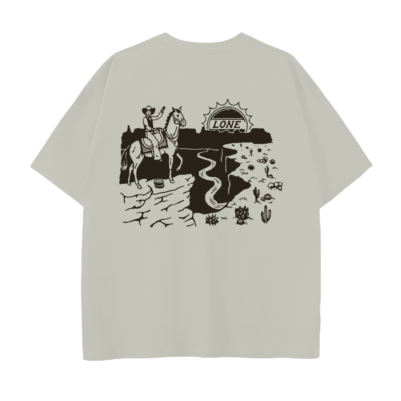 Lone Sunset Cotton T-Shirt