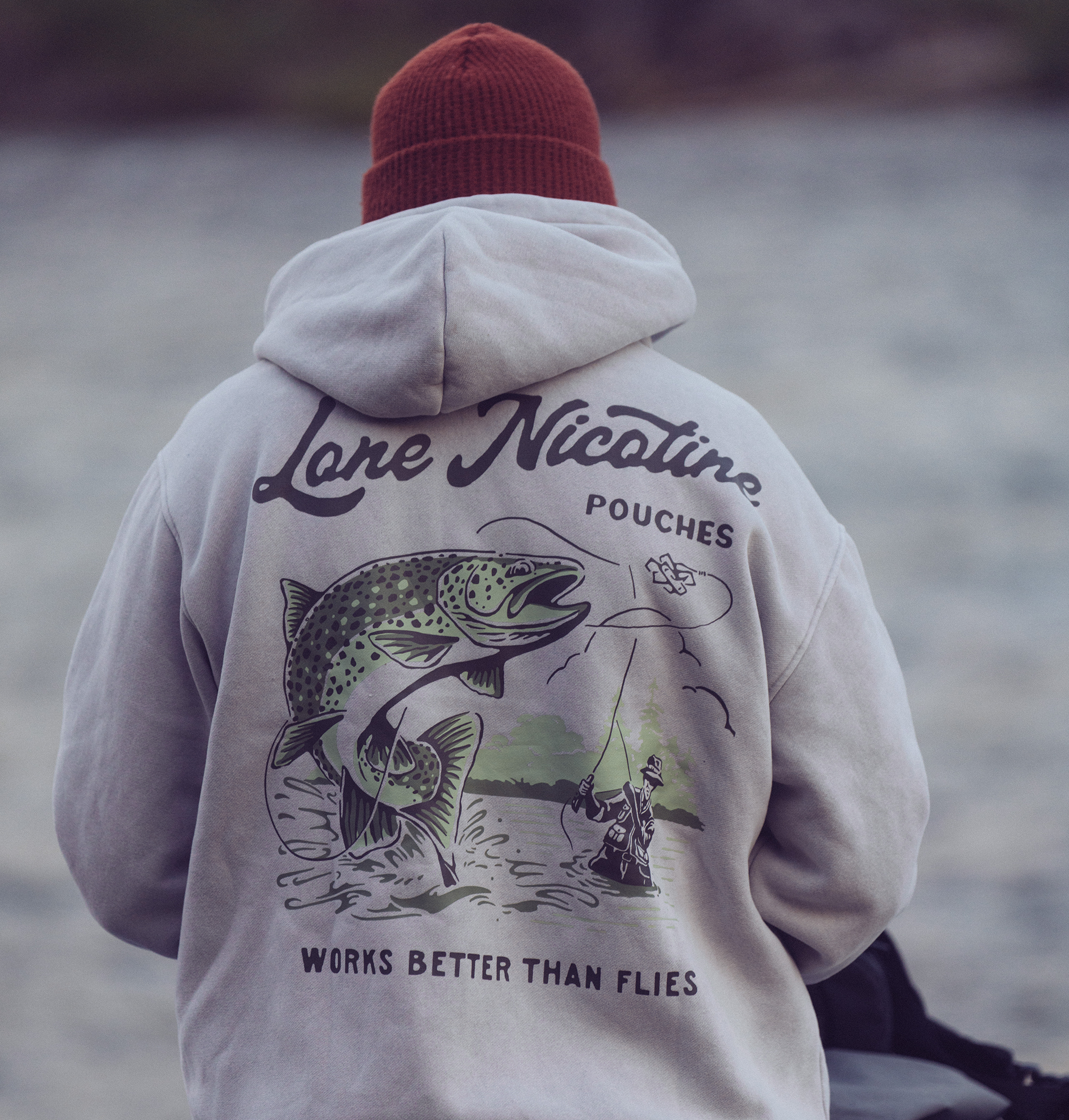 Lone Fly-Fishing Washed Oversize Hoodie