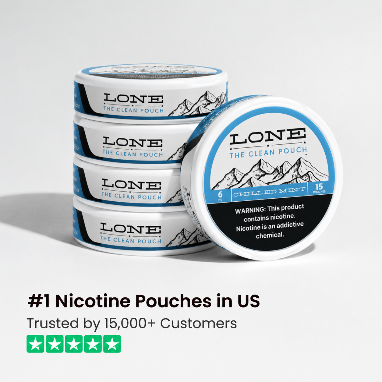 Lone Pouches - Chilled Mint - 5 Pack